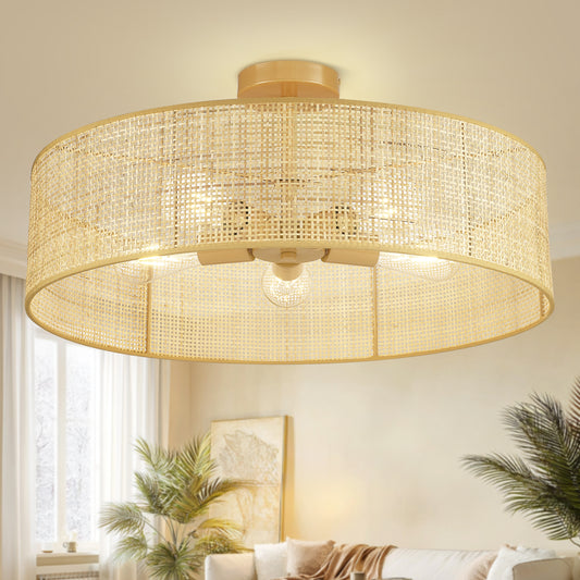 Loofcraft 24 inch Semi Flush Mount Ceiling Light