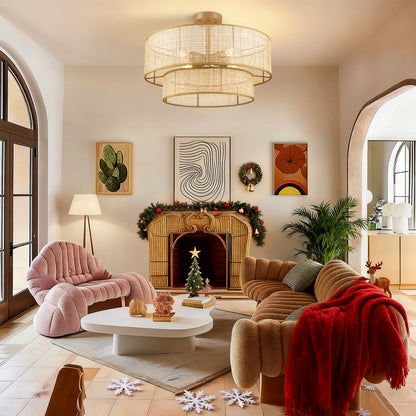 Loofcraft 20 inch Two Tier Ceiling Light Fixture