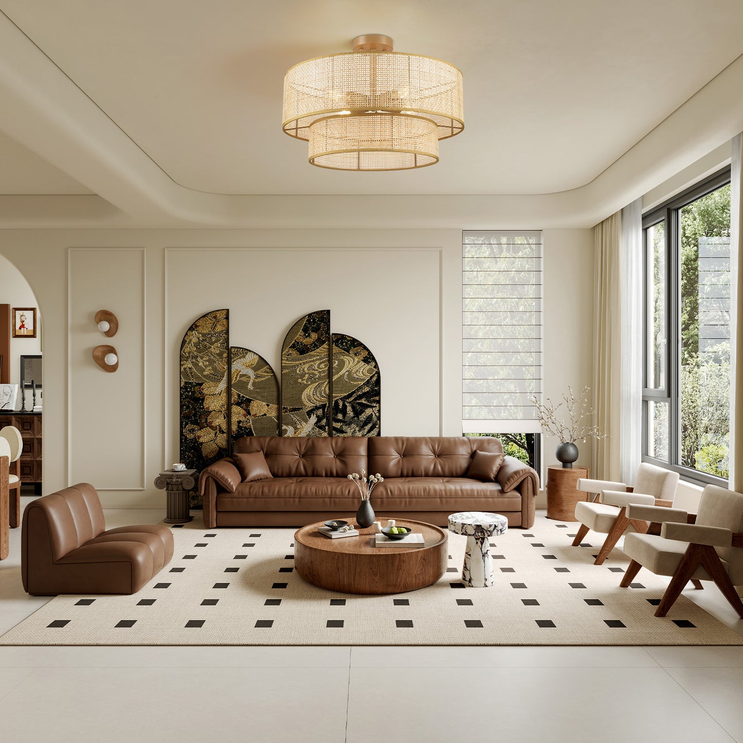 Loofcraft 20 inch Two Tier Ceiling Light Fixture