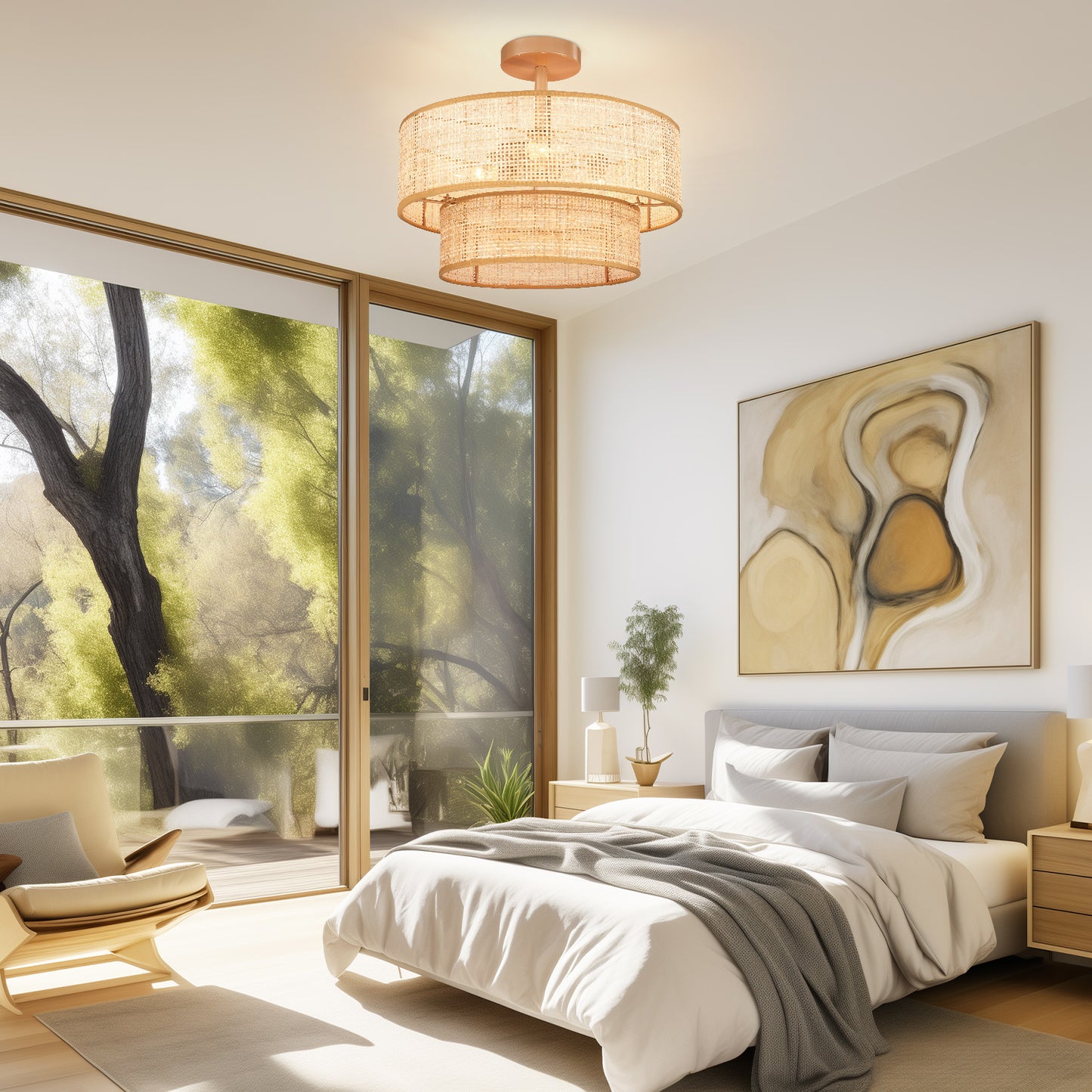 Loofcraft 16 inch Two Tier Ceiling Light Fixture