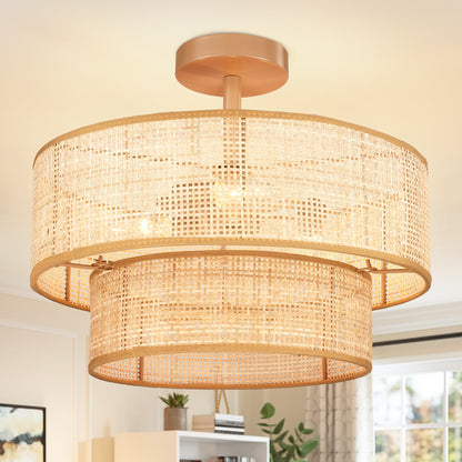 Loofcraft 16 inch Two Tier Ceiling Light Fixture