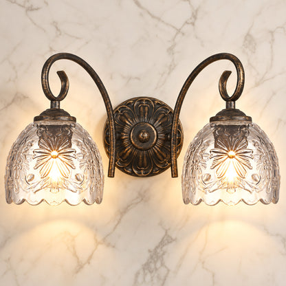 Aurelia 13-Inch Vintage Black 2-Light Bathroom Vanity Light