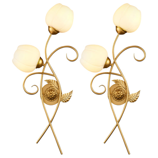 Aurelia Gold Wall Sconces Set of 2