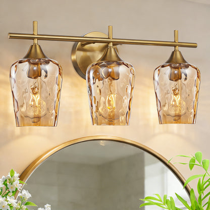 Aurelia 3-Light Brass Gold  Vanity Light