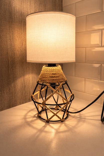 Cozyloom Boho Rattan Table Lamp