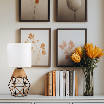 Cozyloom Woven Bedside Lamps for Nightstand with On/Off Switch