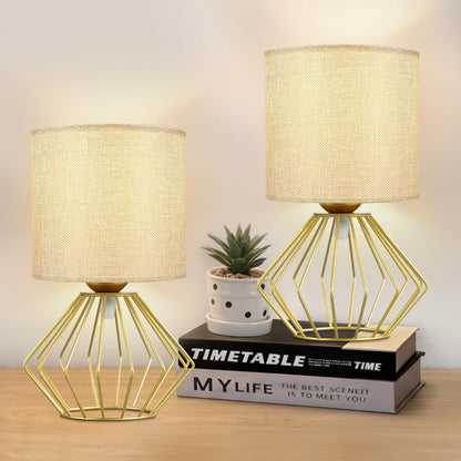 Cozyloom Gold Table Lamp Set of 2 for Bedroom, Nightstand, Living Room