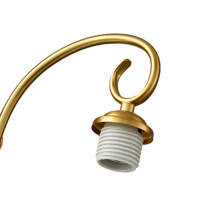 Aurelux Gold 2-Light Glass  Floral Vanity Light  Fixture