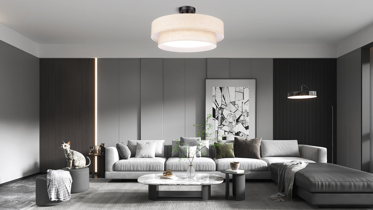 Aeris 20 Inch 48W LED Semi Flush Mount Ceiling Light