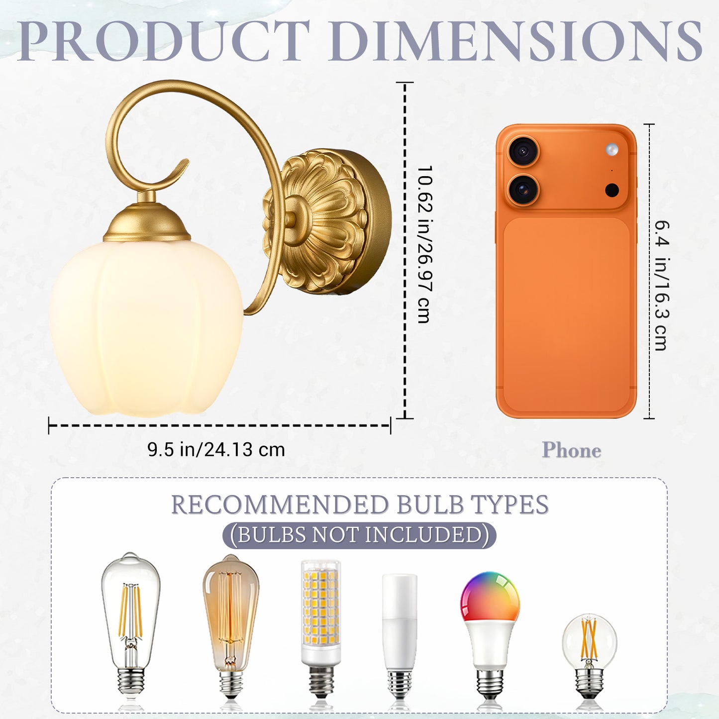 Aurelux Wall Sconces Set of 2